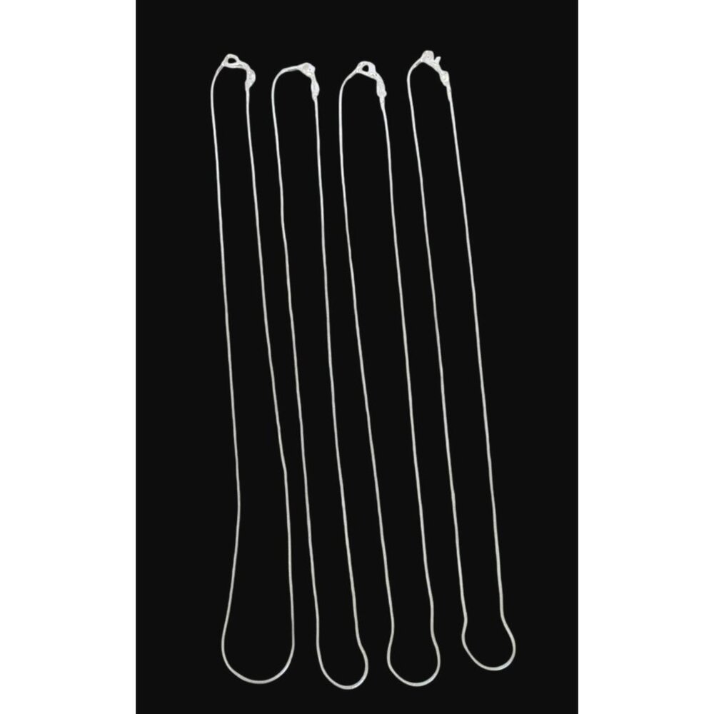 4 New Silver Plated Snake Chain Necklaces Lobster Clasps 19" Inch Jewelry Supply